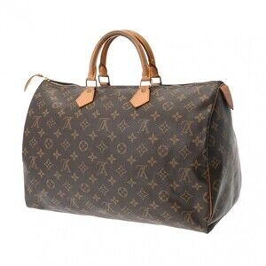 Louis Vuitton Monogram Brown Speedy Handbag Canvas